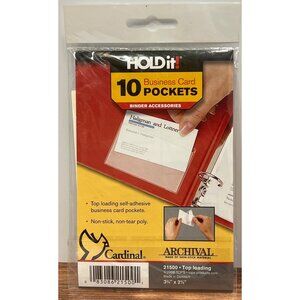 Holdit! 10 Business Card Pockets Binder Accessories 21500